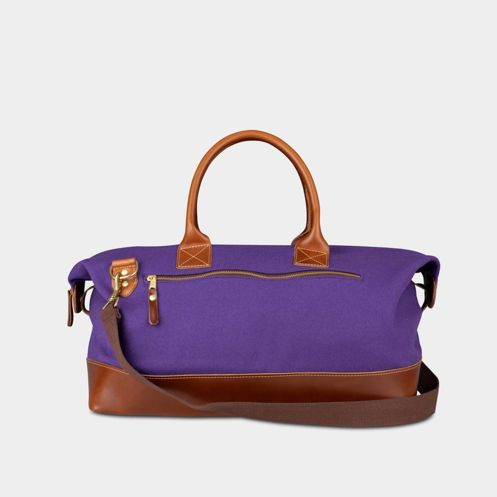 Heritage Gear - Travel Duffel Bags - Overnight Carry On Travel Bags - Weekender Personal Item Travel Bag, Hospital Bag for Women Labor Delivery - LSU Tigers Design - Purple & Brown