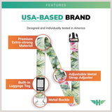 Hero Luggage Straps for Suitcases and Carry - On (2 - Pack) Heavy - Duty Secure Belts with 700+ lbs. Max Force Tension (Tropical Jungle)