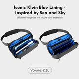 HEROIC KNIGHT Sling Bag for Men, 2.5L Crossbody Bag Small Chest Shoulder Pack with Removable Strap, Waterproof Lightweight Casual Fanny Pack Backpack for Travel/Daily Use/Hiking/Cycling,Black