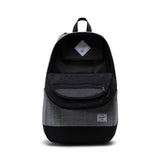 Herschel Seymour Backpack - Work Backpacks, 15/16" Laptop Backpack, Padded Shoulder Straps, 26L, Raven Crosshatch
