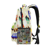 hezely Colorful Jeeps School Backpack Bookbags, Athletic Student Laptop Book Bag,Backpack with Side Pockets for Travel, Hiking, Camping