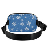 Hi_0snowflake on Blue Background Pattern Fanny Pack Crossbody Bags for Women Men Fashion Everywhere Belt Bag