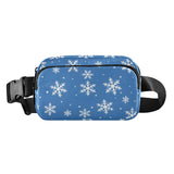 Hi_0snowflake on Blue Background Pattern Fanny Pack Crossbody Bags for Women Men Fashion Everywhere Belt Bag