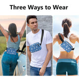 Hi_0snowflake on Blue Background Pattern Fanny Pack Crossbody Bags for Women Men Fashion Everywhere Belt Bag