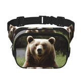 Hi Bear Sit On The Lawn Fanny Pack Fashion Belt Bag Lightweight Waist Pouch With Adjustable Strap Crossbody Bags For Women Travel Sports Running