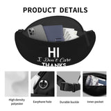 Hi I Don't Care Thanks Lumbar Pack Adjustable Travel Hiking Lumbar Pack, For Outdoor Sports Travel
