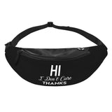 Hi I Don't Care Thanks Lumbar Pack Adjustable Travel Hiking Lumbar Pack, For Outdoor Sports Travel