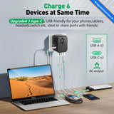 HICHOR Universal Travel Adapter International Plug - European Travel Plug Adapter Worldwide US AUS EU UK Spain Germany Ireland Italy - All - in - one Travel Outlet Power Adapter with 3 USB C 2 USB A