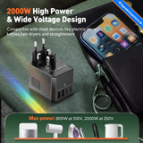 HICHOR Universal Travel Adapter International Plug - European Travel Plug Adapter Worldwide US AUS EU UK Spain Germany Ireland Italy - All - in - one Travel Outlet Power Adapter with 3 USB C 2 USB A
