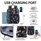Hidds Laptop Backpack Purse for Women, Work Business College School Commuter Computer Bag Large Girls Nurse Teacher Bookbags Anti Theft Ladies Travel Daypack with Charging Port for 15.6 Inch Laptops