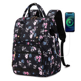 Hidds Laptop Backpack Purse for Women, Work Business College School Commuter Computer Bag Large Girls Nurse Teacher Bookbags Anti Theft Ladies Travel Daypack with Charging Port for 15.6 Inch Laptops