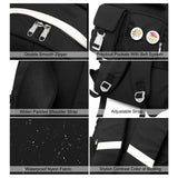 Hidds Laptop Backpacks 15.6 Inch College School Backpack for Girls Women Bookbag Cute Elementary Middle High School Bags Big Anti Theft Travel Daypack Kids Book Bag for Teens Womens Student (Black)