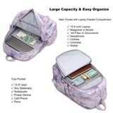 Hidds Laptop Backpacks 16 Inch School Bag College Backpack Anti Theft Travel Casual Daypack Bags Cute Bookbags Large Colorfull Carry on Back Pack for Teens Girls Women Students (Tie - Dye Purple)