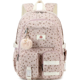 Hidds School Backpack for Teens Girls Women 15.6 Inch Laptop College Backpacks Corduroy Work Bag Kids Elementary Middle High Bookbag Students Back Pack Anti Theft Travel Daypack Womens - Pink Bowknot