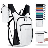 HIGH EXPERIENCE Hiking Backpack 10L/15L Small Daypack Lightweight Packable Travel Foldable Water Resistan for Women Men (White, 15L)