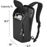 HIGH FIT 7L Sling Bag Crossbody Backpack Compact EDC Daypack for Men Minimalist Chest Shoulder bag 14" MacBook Pro M4, 13" MacBook Air/Pro