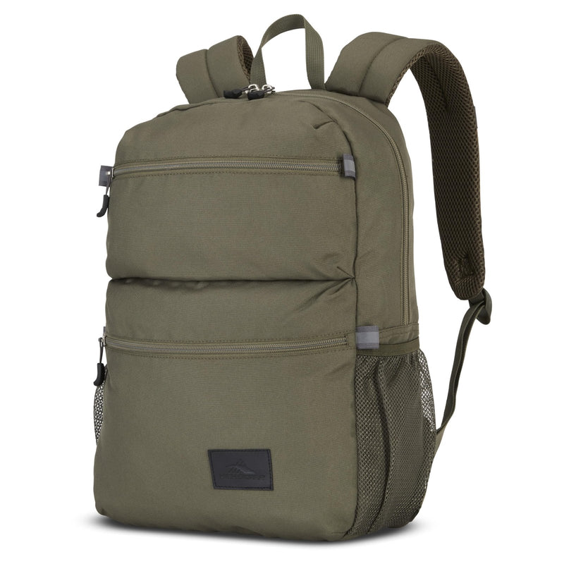 High Sierra Everclass Backpack - Travel or Work Laptop Bookbag with 360° Reflectivity, Dual Water Bottle Pockets & Fits Laptops Up To 15.6”, One Size, Olive