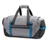 High Sierra Fairlead Convertible Duffel Bag, Lightweight and Durable Weekender Duffel, easily converts into backpack, 64L Capacity, Steel Gray/Mercury/Blue