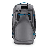 High Sierra Fairlead Convertible Duffel Bag, Lightweight and Durable Weekender Duffel, easily converts into backpack, 64L Capacity, Steel Gray/Mercury/Blue