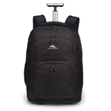 High Sierra Freewheel Pro Wheeled Backpack, Rolling Laptop Bag for Travel, Fits most 15” Laptops, 40L, Black