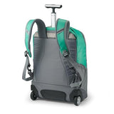 High Sierra Freewheel Pro Wheeled Backpack with 360 Degree Reflectivity, Adjustable Handle, Large Main Compartment, and Laptop Sleeve, Aquamarine