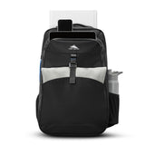 High Sierra Hi - Life 3 - in - 1 Convertible Backpack - Features Removable Daypack, Stack - It Strap, Adjustable Sternum Strap, Fleeced Pocket For Scratch Protection, Dual Water Bottle Pockets - Black/Blue