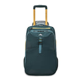 High Sierra Hi-Life 3-in-1 Convertible Wheeled Backpack - Features Removable Daypack, Stack-It Strap, Adjustable Handle, Fleeced Pocket For Scratch Protection, Dual Water Bottle Pockets - Green/Yellow