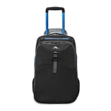 High Sierra Hi - Life 3 - in - 1 Convertible Wheeled Backpack - Features Removable Daypack, Stack - It Strap, Adjustable Handle, Fleeced Pocket For Scratch Protection, Dual Water Bottle Pockets - Black/Blue
