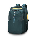 High Sierra Hi - Life 3 - in - 1 Convertible Wheeled Backpack - Features Removable Daypack, Stack - It Strap, Adjustable Handle, Fleeced Pocket For Scratch Protection, Dual Water Bottle Pockets - Green/Yellow