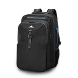 High Sierra Hi - Life 3 - in - 1 Convertible Wheeled Backpack - Features Removable Daypack, Stack - It Strap, Adjustable Handle, Fleeced Pocket For Scratch Protection, Dual Water Bottle Pockets - Black/Blue