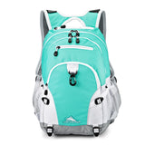 High Sierra Loop Backpack, Travel, or Work Bookbag with tablet sleeve, One Size, Aquamarine/White/Ash