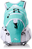 High Sierra Loop Backpack, Travel, or Work Bookbag with tablet sleeve, One Size, Aquamarine/White/Ash