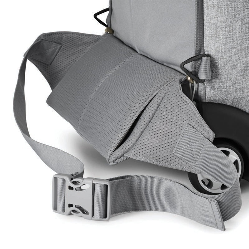 High Sierra Powerglide Pro Wheeled Daypack Backpack with 360 Degree Reflectivity, Telescoping Handle, Dual Side Pockets, and Laptop Sleeve, Fits Most 15.6" Laptops, 40L, Silver Heather