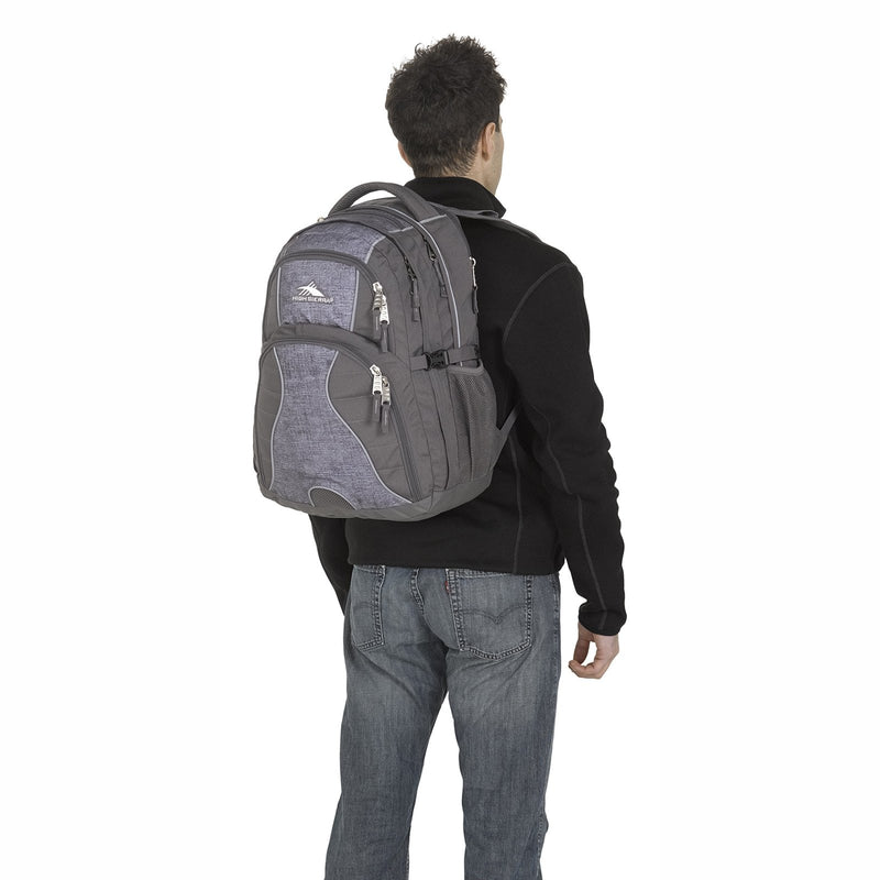 High Sierra Swerve Laptop Backpack, Slate/Woolly Weave, One Size
