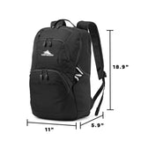 High Sierra Swoop Backpack, Lightweight Bookbag, Large Main Compartment + External Accessory Pockets, Separate Laptop Pocket, Dual Water Bottle Pockets, Fits most 17” Laptops, 30L Capacity, Orchid