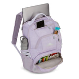 High Sierra Swoop Backpack, Lightweight Bookbag, Large Main Compartment + External Accessory Pockets, Separate Laptop Pocket, Dual Water Bottle Pockets, Fits most 17” Laptops, 30L Capacity, Orchid