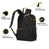 High Sierra Swoop Backpack, Lightweight Bookbag, Large Main Compartment + External Accessory Pockets, Separate Laptop Pocket, Dual Water Bottle Pockets, Fits most 17” Laptops, 30L Capacity, Orchid