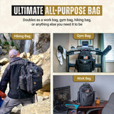 HighSpeedDaddy Tactical Diaper Bag Backpack with Diaper Changing Mat - Waterproof Military - Grade Baby Travel Bag - Spacious Design for Moms and Dads on the Go with Toddlers Baby Bag - Black