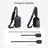 higouta Mini Sling Bag for Men Women, RFID Blocking Crossbody Backpack Casual Utility Chest Phone Bag for Travel Workout
