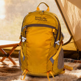 Hiking Backpack With Rain - cover, 30L Travel Backpacks For Women Men, Camping Daypack Backpacks Lightweight, Durable Hiking Backpack Fit For Camping, Daily Commuting, Short Trips (Yellow)