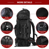 Hiking Backpack with Rain Cover, 90L Camping Backpack, Lightweight Travel Daypack for Hiking Climbing Camping Touring