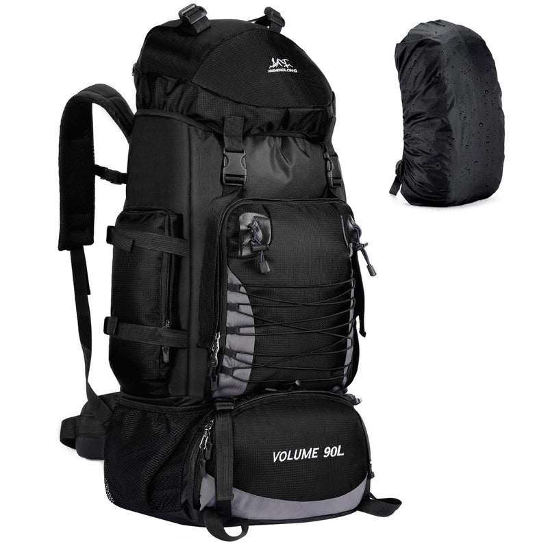 Hiking Backpack with Rain Cover, 90L Camping Backpack, Lightweight Travel Daypack for Hiking Climbing Camping Touring