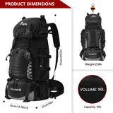 Hiking Backpack with Rain Cover, 90L Camping Backpack, Lightweight Travel Daypack for Hiking Climbing Camping Touring