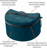 Hillsound PackStack Stuff Semi - Compression Storage Cubes, Waterproof Packing Cubes, Backpacking & Camping Space - Saving Modular Pack Organizers (Atlantic Blue, Fits 60L+ Backpack)