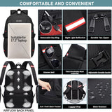 HILUSEN Extra Large Backpack for Men 50L, Insulated Cooler Lunch Box Backpack, Water Resistant 17inch Travel Laptop Work Bookbag with USB Charging Port,Black
