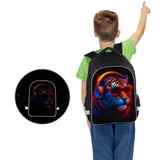 HiMagics School Backpack for Boys 17" Boys Backpack for Kids Children Teens Elementary Middle School - Students Bookbag Ages 6 - 18 Travel Back Pack Tiger