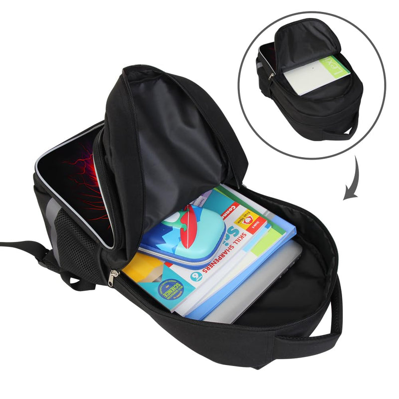HiMagics School Backpack for Boys 17" Boys Backpack for Kids Children Teens Elementary Middle School - Students Bookbag Ages 6 - 18 Travel Back Pack Tiger