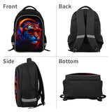 HiMagics School Backpack for Boys 17" Boys Backpack for Kids Children Teens Elementary Middle School - Students Bookbag Ages 6 - 18 Travel Back Pack Tiger