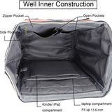 Himawari Laptop Backpack for Women&Men,Wide Open Large USB Charging Port 15.6 Inch Laptop Doctor College Work Bag (XK - 05 - USB L）