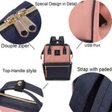 Himawari Laptop Backpack for Women&Men,Wide Open Large USB Charging Port 15.6 Inch Laptop Doctor College Work Bag (XK - 05 - USB L）